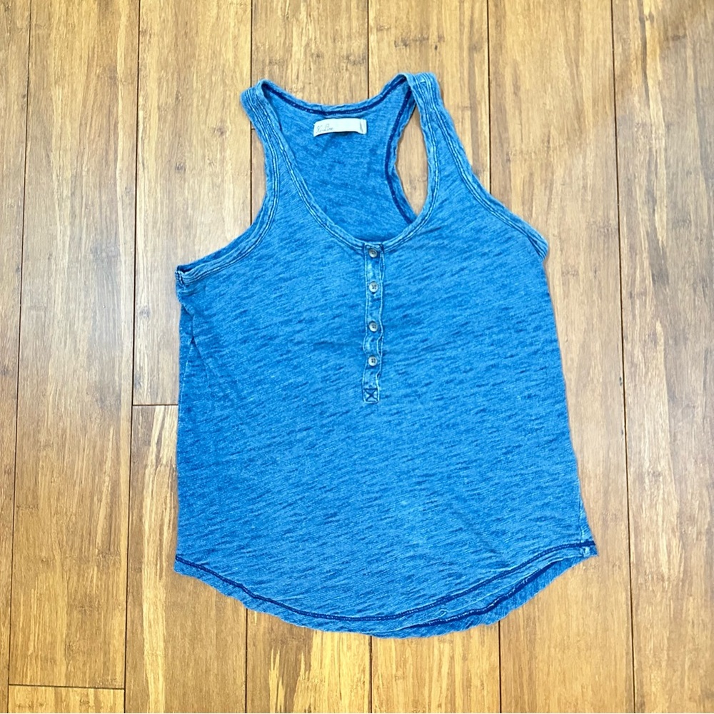 Madewell denim-like button tank